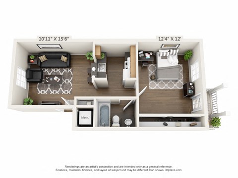 bedroom floor plan an open concept layout with a large closet and a dresser